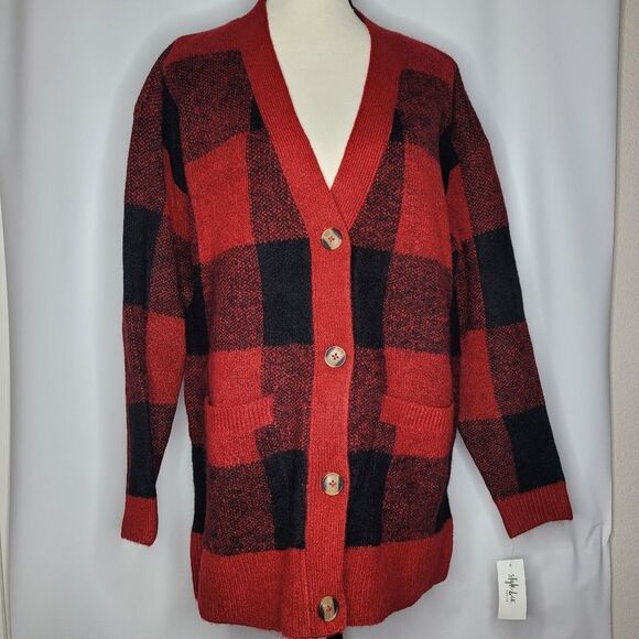 Style & Co Checkered Pocket Cardigan Sweater - Picture 1 of 6